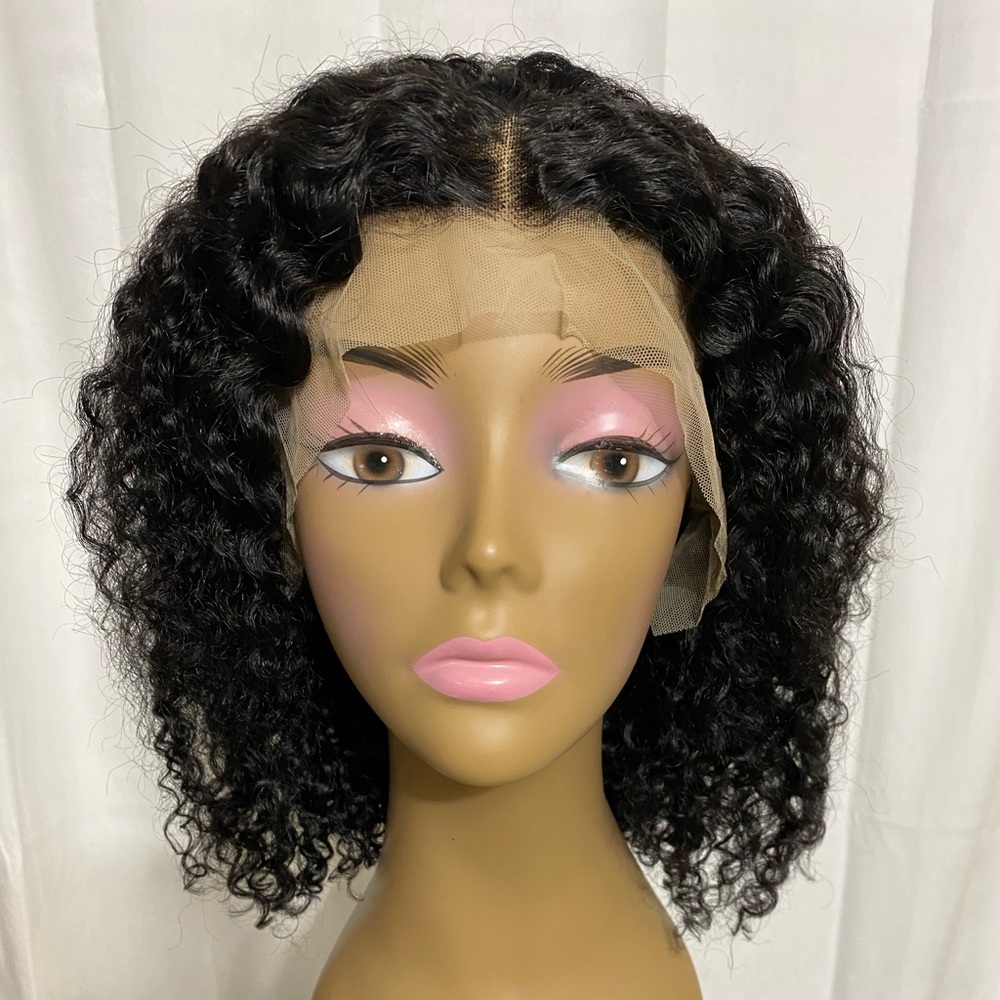 14" Kinky Curly 13x4 HD Lace Frontal Wig - 180% Density Human Hair Wear & Go New